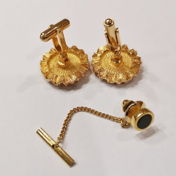 Christian Dior cuff links & tie clip - Picture 3 of 4